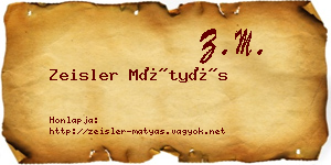 Zeisler Mátyás névjegykártya